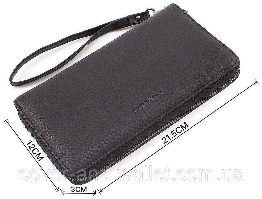 Солідний чоловічий гаманець клатч із натуральної шкіри на блискавці Marco Coverna 5901Q Київ - фото 2