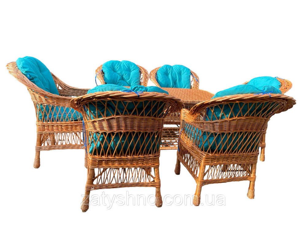 Меблі плетені 6 крісел і стіл Київ - фото 3