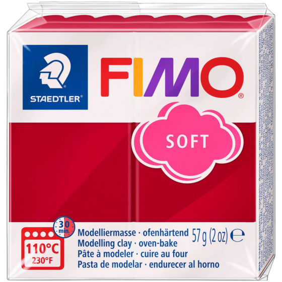 Пластика для бижутерии Soft Вишневая 57г Fimo Киев