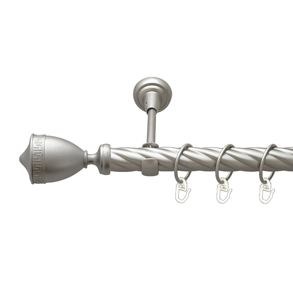 Карниз Orvit Афіна металевий однорядний відкритий скручена труба кільце металеве Сатин 25 мм 240 см (00-00023390) Львів - фото 1