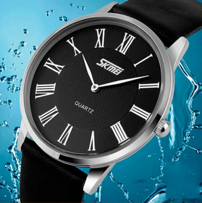 Чоловічий годинник Skmei 9092 Rome (Чорний з чорним циферблатом) Вінниця - фото 3