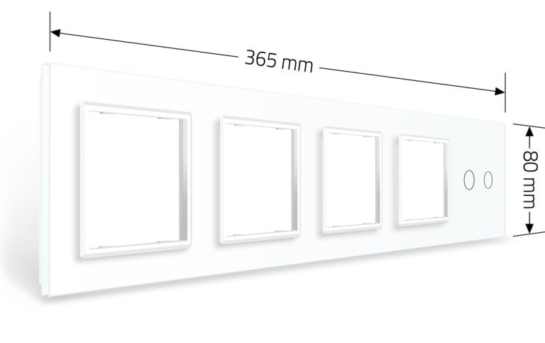 LIVOLO Рамка 5-постова для одного 2-сенсорного вимикача і чотирьох розеток (2-0-0-0-0) LIVOLO, Коломыя - изображение 3