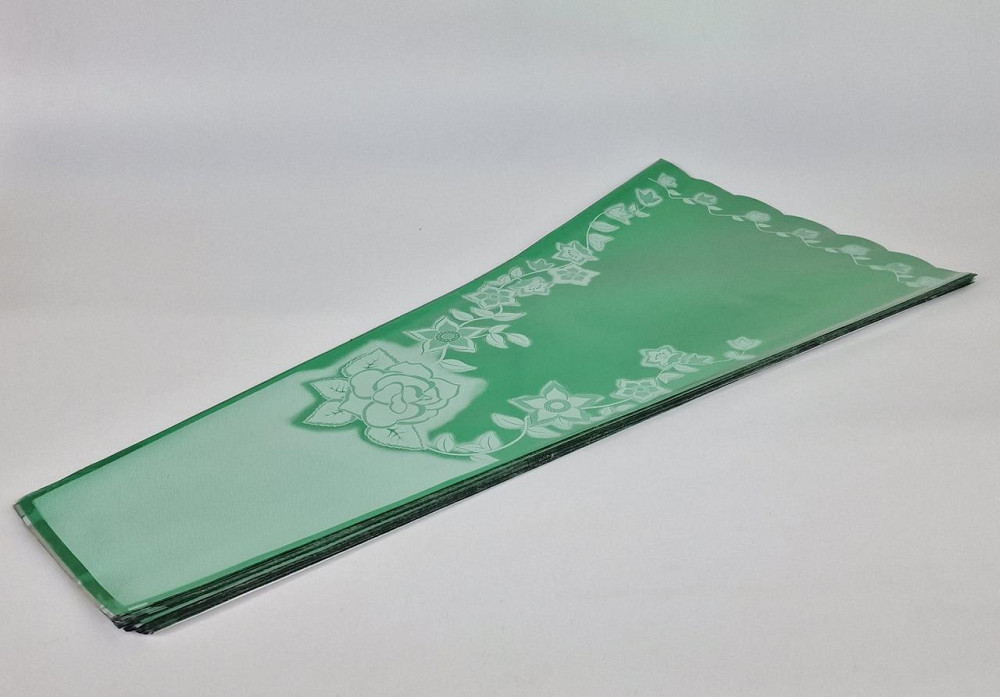 Конусне паковання під квіти h80/14низ/38верх метал зелений (100 шт.) візерунок144 (3) (100 шт) Харків - фото 1