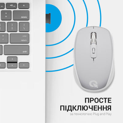 Мышка OfficePro M267G Silent Click Wireless Gray (M267G) Винница - изображение 9