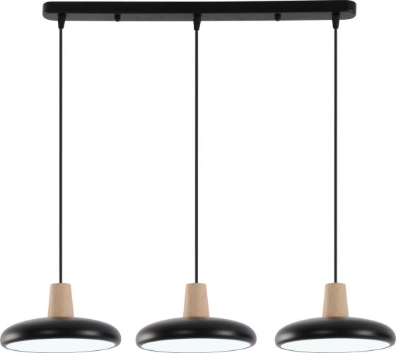 VALESO Підвісна люстра -3 чорний + дерево Киев