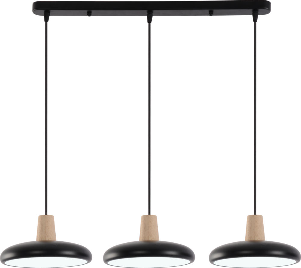 VALESO Підвісна люстра -3 чорний + дерево Київ - фото 2