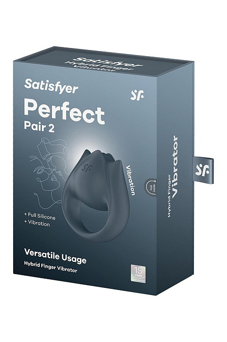 Вибратор для пар Satisfyer Perfect Pair 2 с кольцом для пальцем, серый Sex Aura Киев - изображение 6