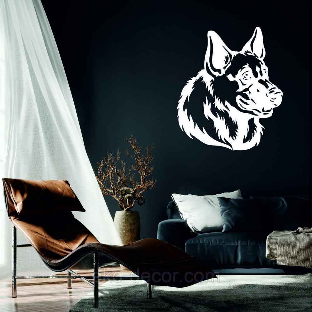 Декоративное настенное Панно «Овчарка», Декор на стену 70*60 см, Белый Киев - изображение 1