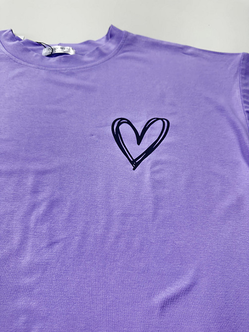 Футболка и велосипедки женские кулир Сиреневый XS-S Харьков - изображение 3