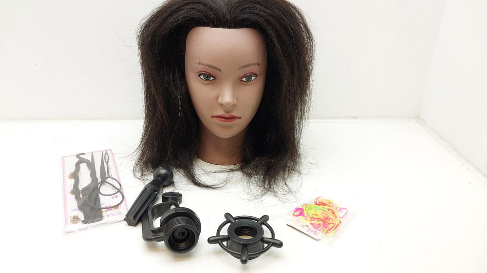 Навчальна голова-манекен для відпрацювання нарощування волосся, зачісок, стрижок 24242 Луцьк - фото 1