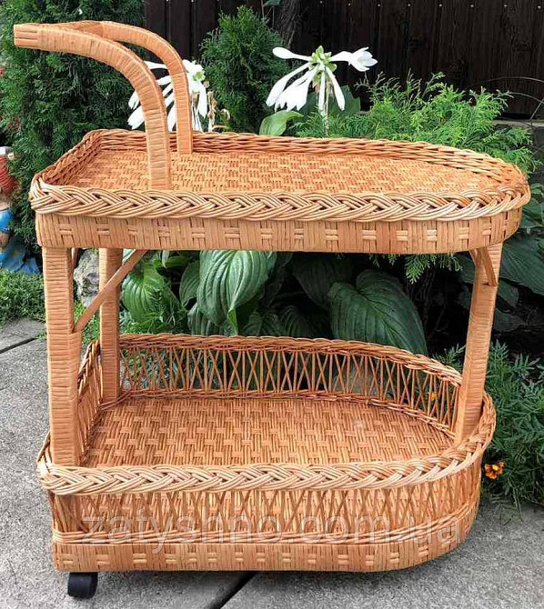 Стіл-підставка плетений на колесах Київ - фото 5