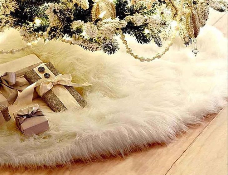 Коврик под елку 76 см белый Киев - изображение 3