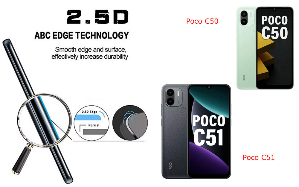 Захисне скло ArmorGlass для Poco C50, Poco C51 – стійке до подряпин та ударів Київ - фото 2