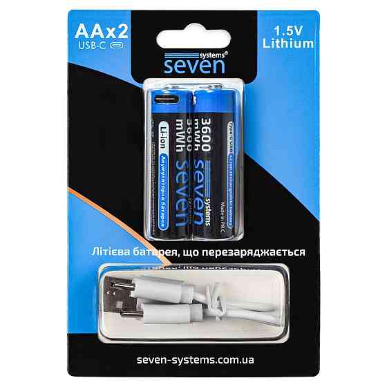 Акумуляторна батарейка SEVEN AA 1.5V Li-ion 2 шт Київ