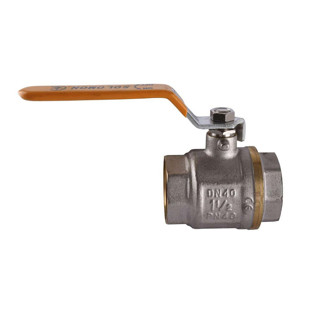 Кран кульовий прямий SOLOMON 1 1/2″ ВВ ЖР PN40 В1001 (000001496) Київ - фото 2