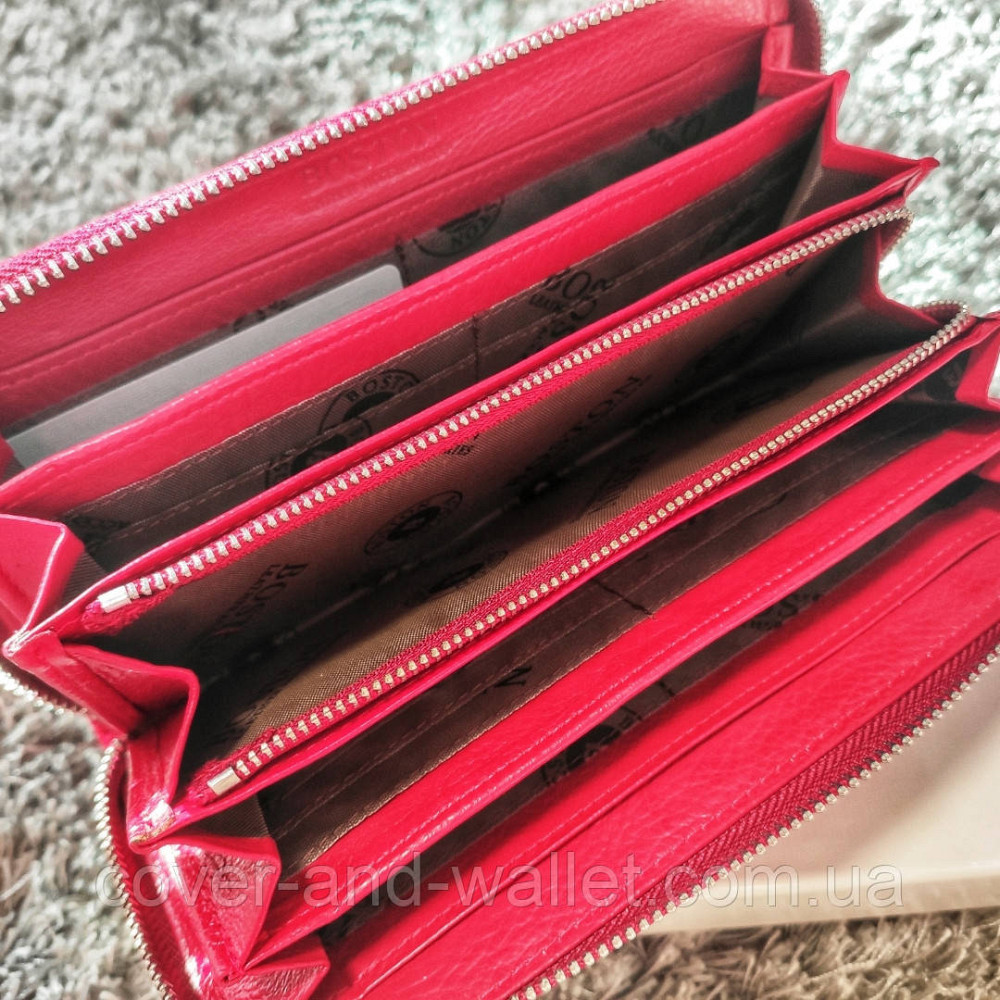 Жіночий червоний гаманець на блискавці на багато карток ST Leather 201 Київ - фото 6