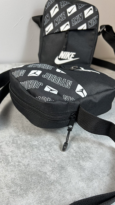 Барстека Nike, Чоловіча сумка через плече, Текстова барсетка на три відділення, Брендаова сумкаMasterSem Київ - фото 5