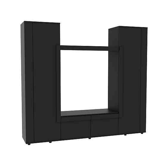 Стенка в гостиную под ТВ Эхо-4, Антрацит, 2080х420х1850 Львов