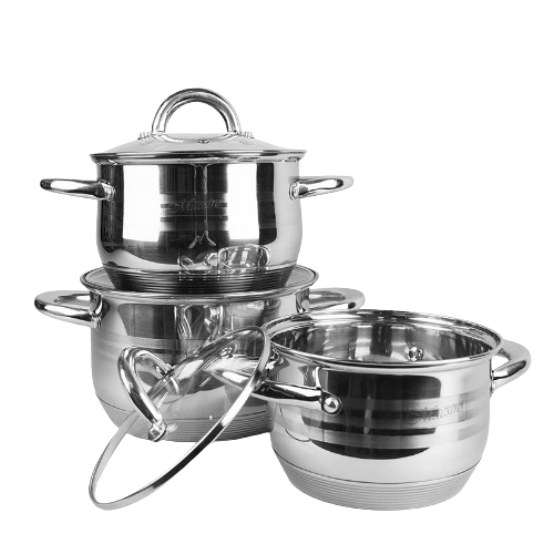 Набір каструль 6 предметів скляна кришка MR-3513-6M Maestro Житомир