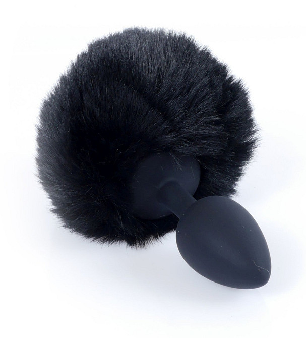 Анальна пробка (розмір S) з хвостом Boss Series - Silicon PLUG Bunny Tail Black, BS6400100 Sex Aura Київ - фото 3