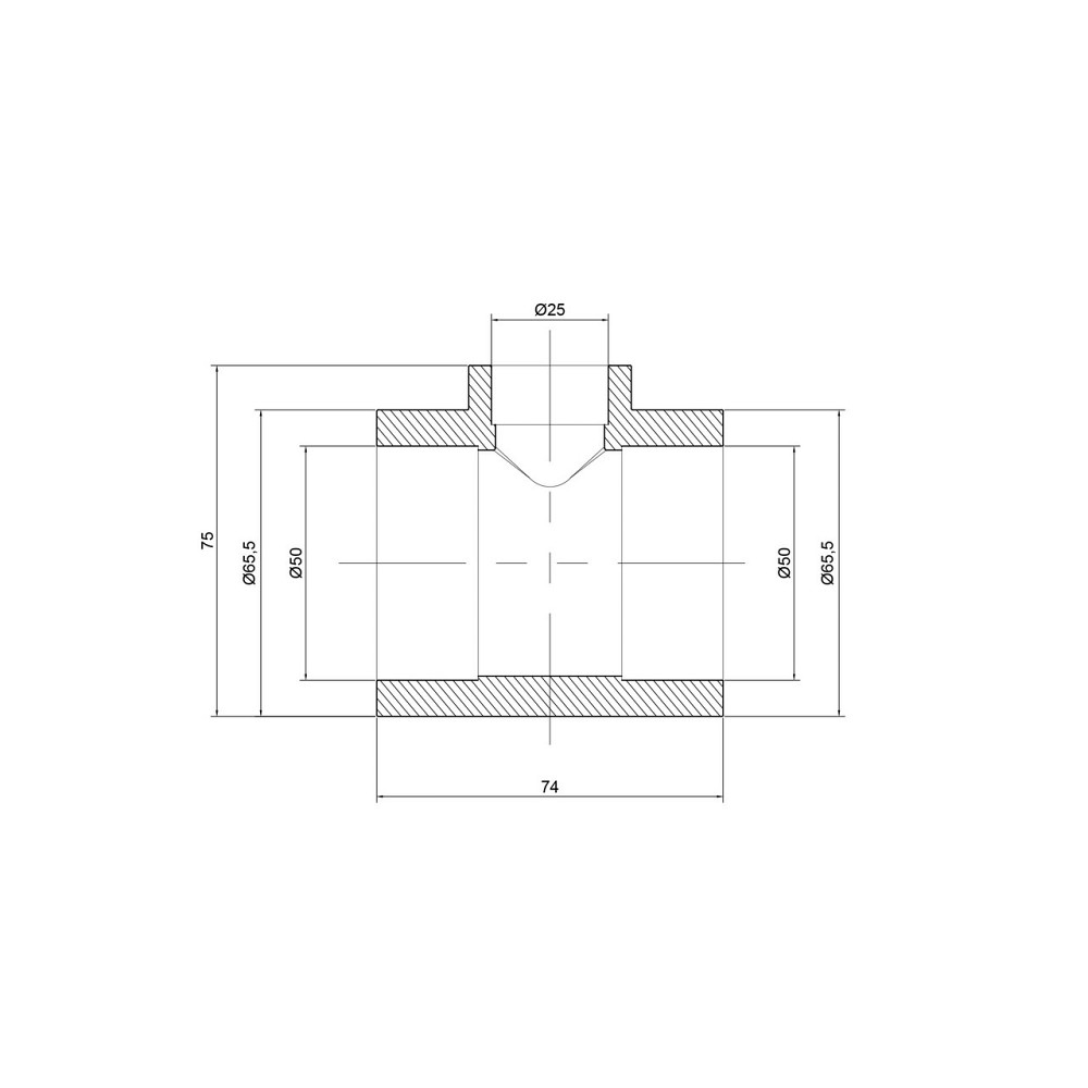 Тройник PPR Thermo Alliance 50х25х50 Київ - фото 2