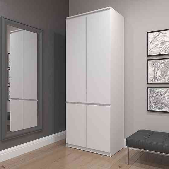 Шафа для одягу VAYS R-10, з полицями та штангою, без ручок, ЛДСП, 80×50×211 см - для спальні, вітальні, передпокою Львів