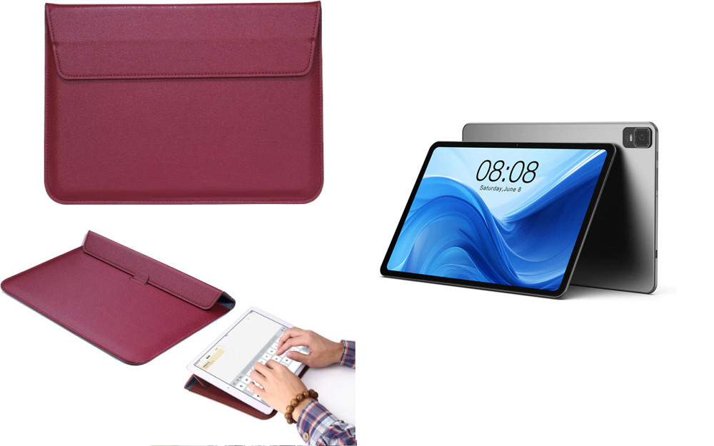 Чехол-конверт VitoCase для Teclast T50 New 2023, с функцией подставки для планшета Бордовый Киев - изображение 1
