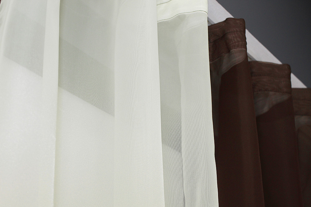 Кухонные шторы VR-Textil № 017к комбинированные с подвязками венге с молочным 265х170 см (50-544) Киев - изображение 5