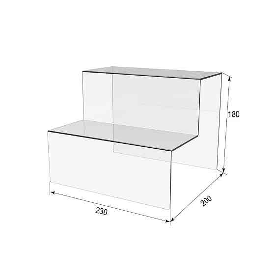Горка EKOSTAR под товар на 2 ступеньки из акрила 230х200х180 Киев