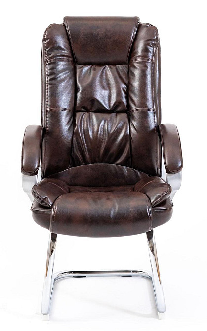 Офісне Конференційне Крісло Richman California Titan Dark Brown Хром CF Коричневий Київ - фото 2