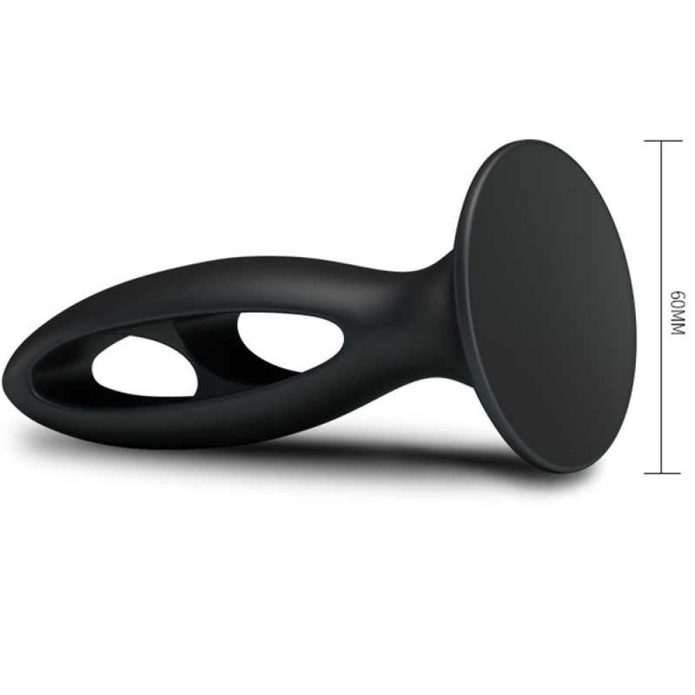 Анальна пробка з присоскою Fabulous Silicone, чорна Sex Aura Київ - фото 5