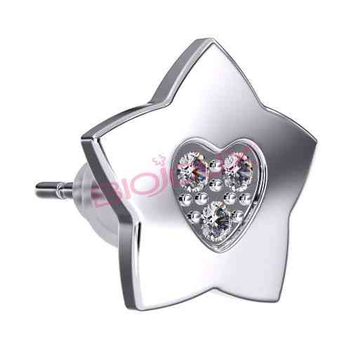 Дитячі сережки з медичного золота Biojoux BJT 716, Сережки Biojoux сталь, Дитяча біжутерія VB-10 Івано-Франківськ