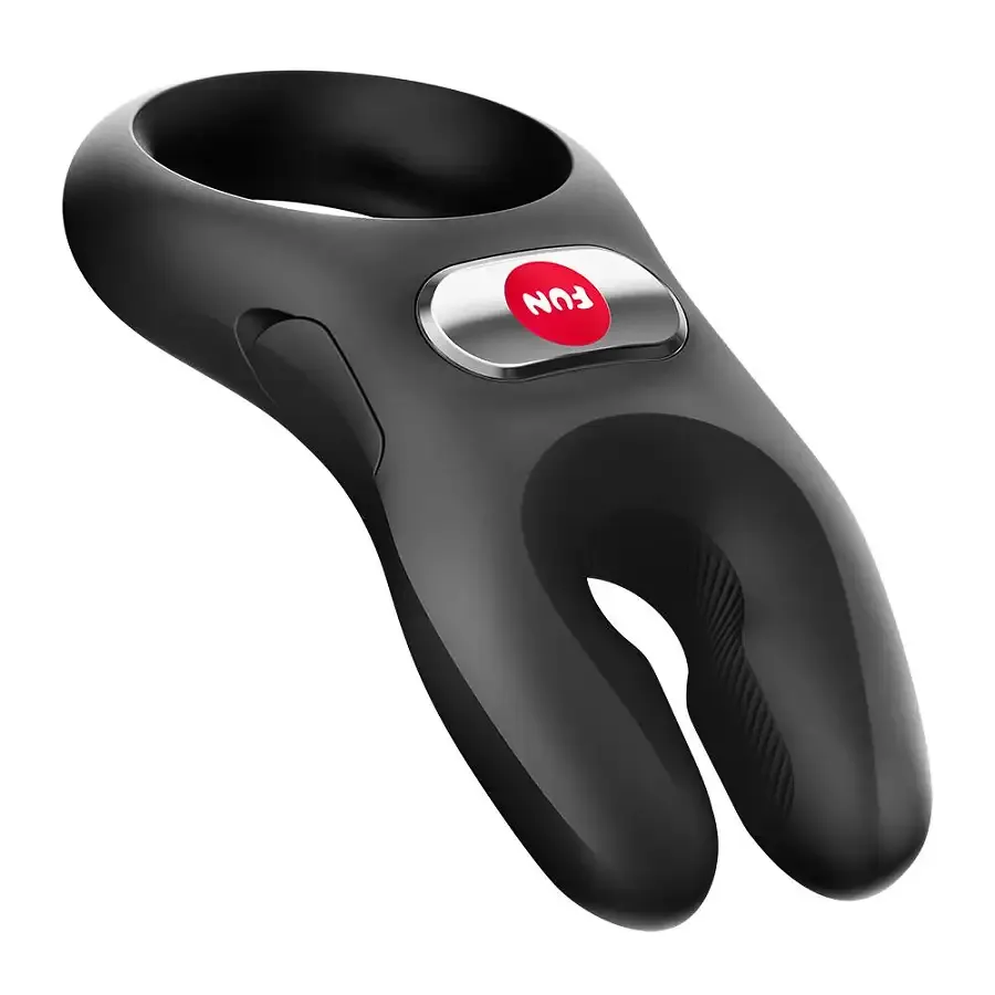 Эрекционное виброкольцо с двойной стимуляцией клитора Fun Factory NŌS PRO Black, 2 мотора Львов - изображение 1