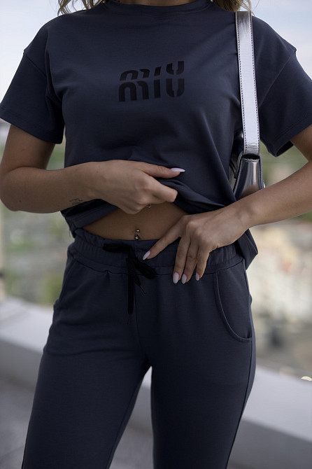 Спортивный костюм с футболкой Cover Батал 50-52, Графит Киев - изображение 3