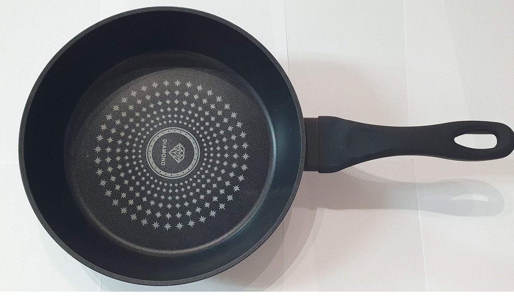 Сковорода глубокая без крышки, антипригарное алмазное покрытие 24*6,5см. BN-444 (12) Одесса - изображение 1