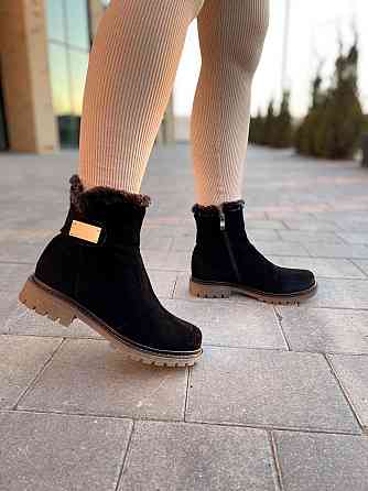 Черевики жіночі D and V чорні замшеві зимові 39р. (2189) Коломия