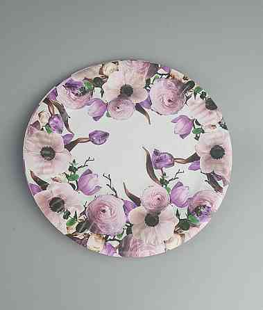 Паперова тарілка з малюнком 18 см "No 22" Бузковий цвіт 10 шт (1 пачка) Харків