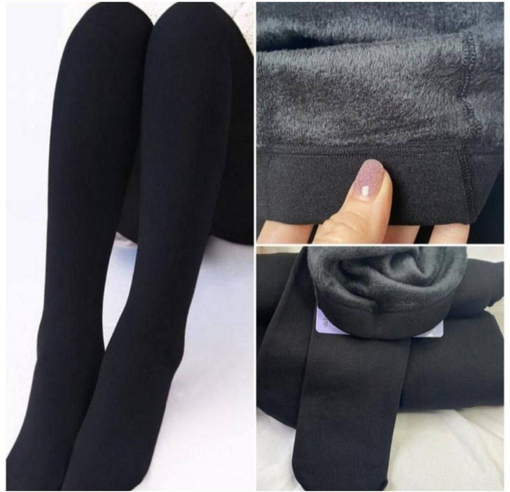 Жіночі базові теплі безшовні колготки на хутрі (ТЕРМО)  бамбук 80%, бавовна 10%, еластан 10%, хутро Одеса - фото 8