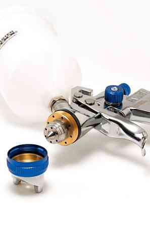 Фарбопульт MASTERTOOL HVLP ВБ 600 мл пластик Ø1.4 мм 150-220 л/хв 3-4 бар з манометром тип А 80-8910 Рівне