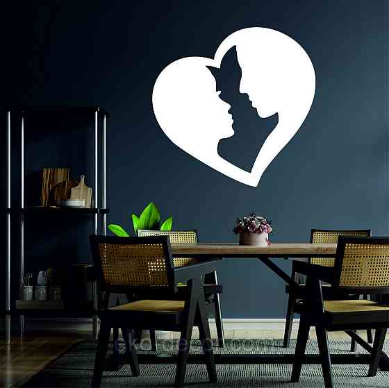 Декоративное настенное Панно «Влюбленные», Декор на стену 70*70 см, Белый Киев