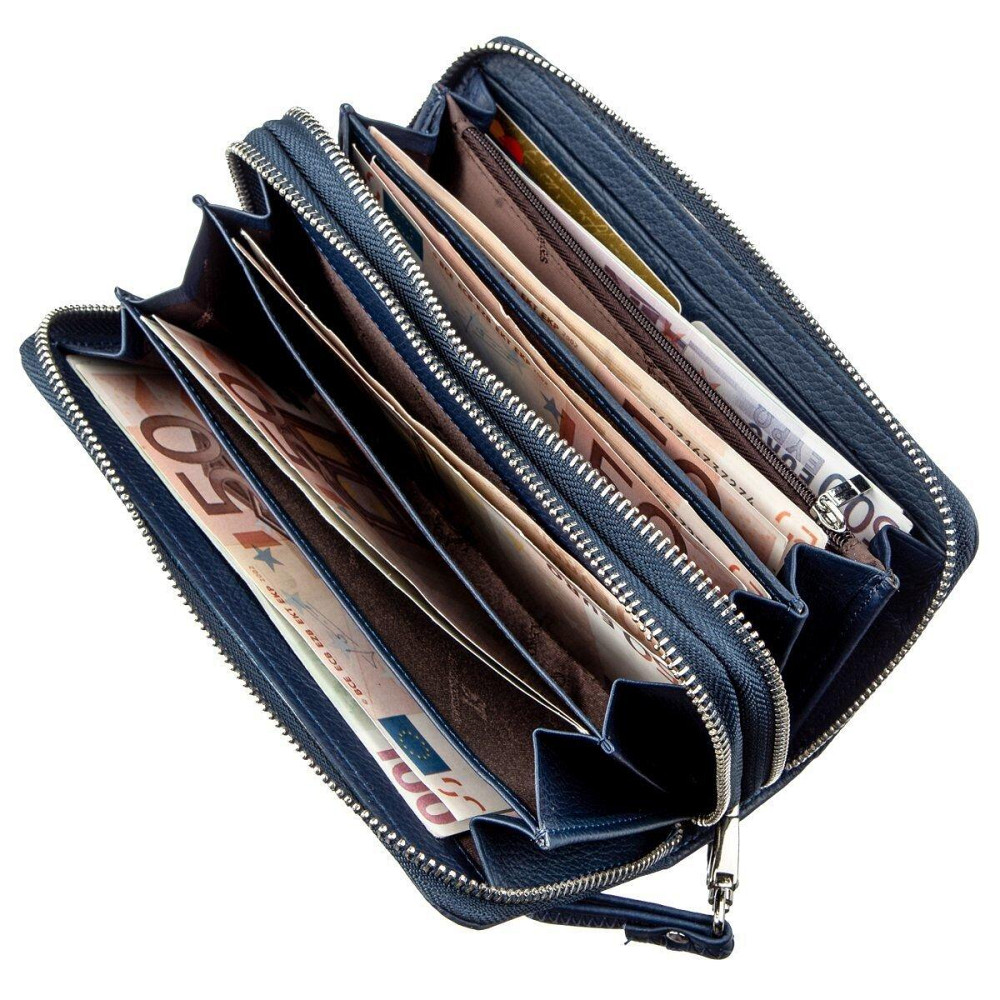 Цікавий жіночий клатч з ремінцем ST Leather 18869 Синій Київ - фото 6