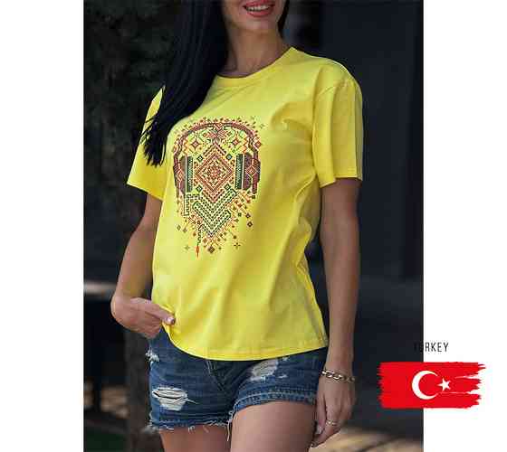 Жіноча футболка з бавовни"Identity" | Батал Київ