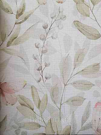 Шпалери вінілові на флізеліні метрові Sintra Edelina прованс квіти листя гілки метелика сірі рожеві Київ