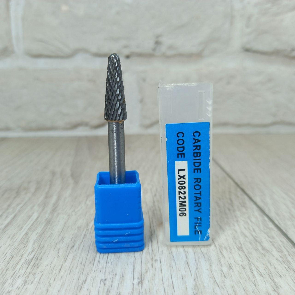 Борфреза твердосплавна LX конус з напівсферою 8×22×6 мм — шарошка по металу для дриля та гравера Харків - фото 1