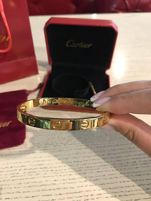 Cartier браслет с отверткой в лимонном золоте без камней / Картье LOVE браслет лимонное золото без камней Одесса - изображение 4
