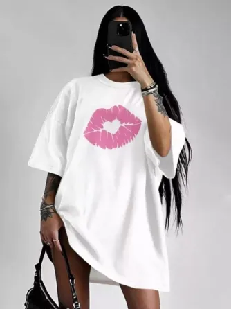 Футболка женская с принтом  44 Белая 2634324737 Днепр