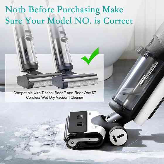 Набор аксессуаров Tineco iFloor 3/Floor One S3 серый 7 в 1: 2 ролика, 4 фильтра HEPA, микрофибра, запчасти для Киев