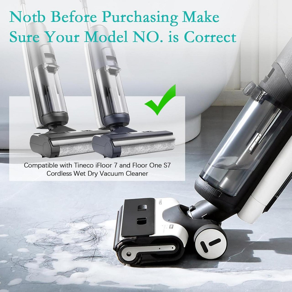 Набор аксессуаров Tineco iFloor 3/Floor One S3 серый 7 в 1: 2 ролика, 4 фильтра HEPA, микрофибра, запчасти для Киев - изображение 4
