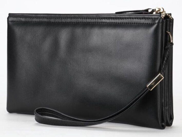 Мужская барсетка на запястье из кожи 20237 Vintage Черная Киев - изображение 1