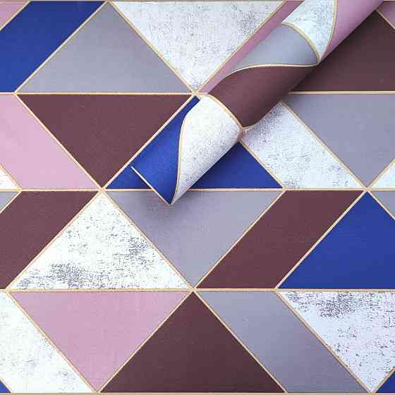 Самоклеюча плівка 0,45х10м х 0,07мм Рожеві трикутники SW-00001225 Київ